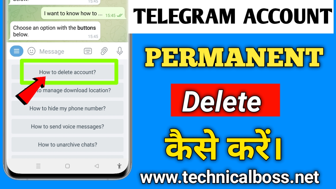 How to delete telegram account 