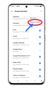 How to delete email id from phone 