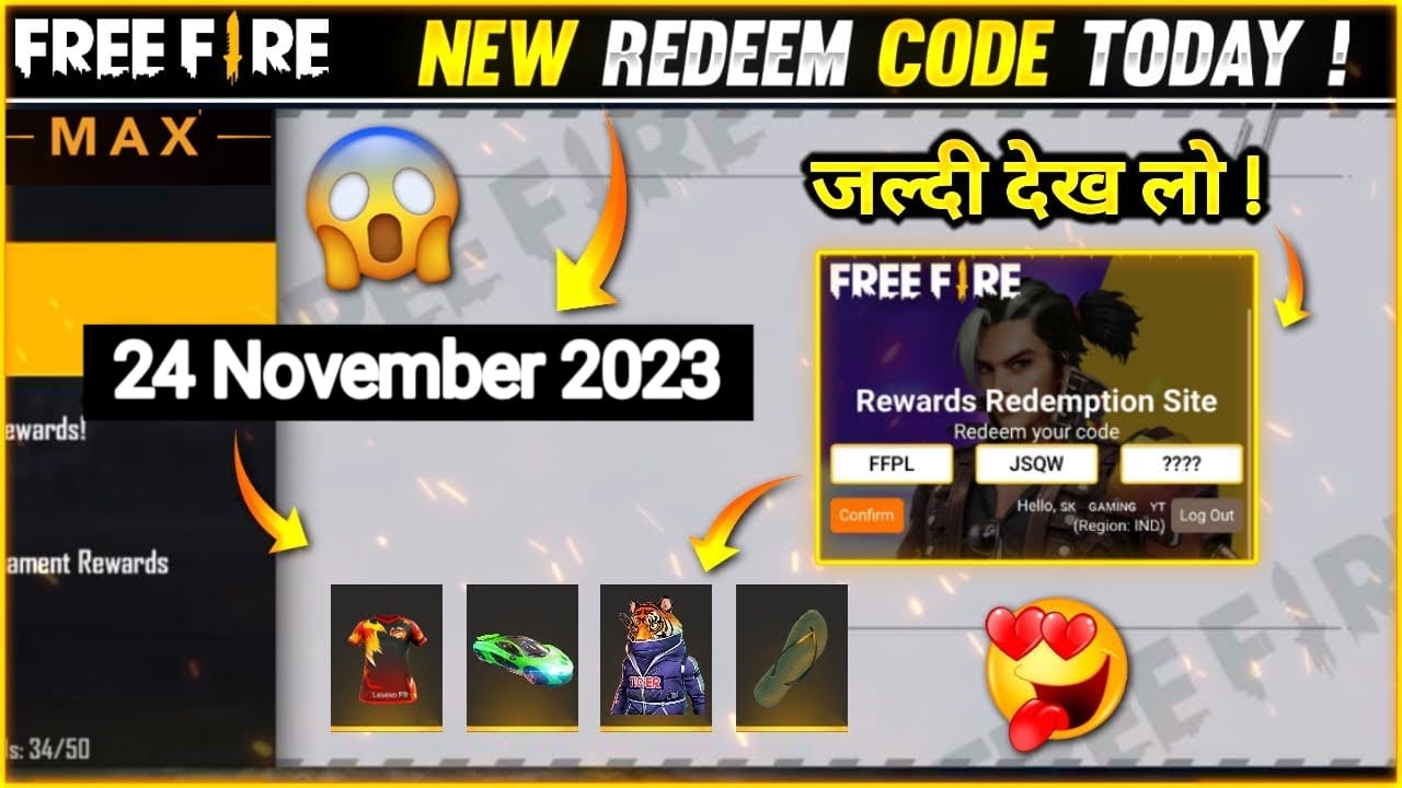Garena Free Fire Max Redeem Codes Today: 9 November 2023 - TechieBundle